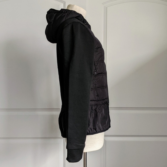 BCBGMaxAzria Jacket Puffer Hooded Zip Front Lightweight Fitted Black M NWT - Picture 6 of 15